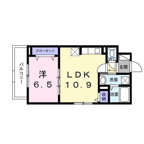 ラ・ヴィータ 南門真III(1LDK/2階)の間取り写真