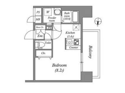 SHOKEN RESIDENCE名古屋(ワンルーム/2階)の間取り写真