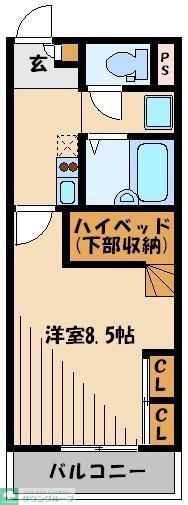 レオパレス光(1K/1階)の間取り写真