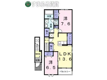 フィエルテ(2LDK/2階)の間取り写真
