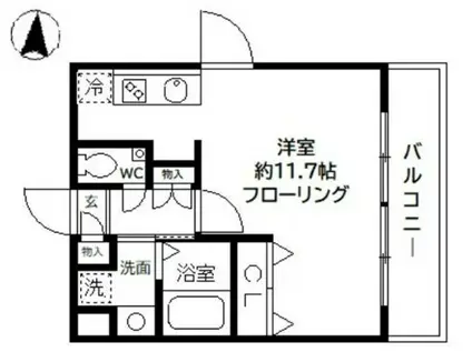 GAINESVILLE2号(1K/3階)の間取り写真