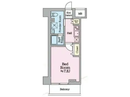 HYS KAMEARI(1K/2階)の間取り写真