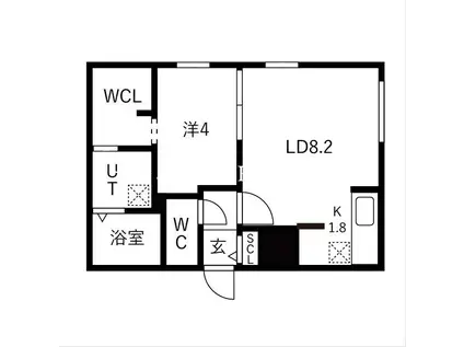 YORI N22(1LDK/3階)の間取り写真