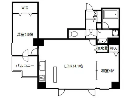 ラ・クラッセ狸小路ファーストアベニュー(2LDK/10階)の間取り写真