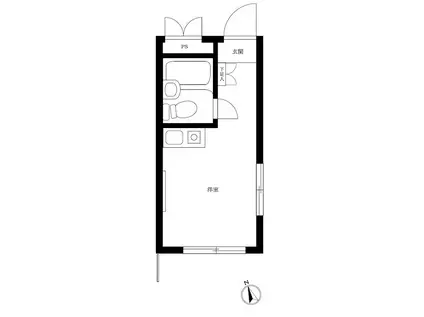 メゾン・ド・ヴェスペール(ワンルーム/1階)の間取り写真