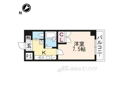 ピュアドミトリーシミズ(1K/5階)の間取り写真