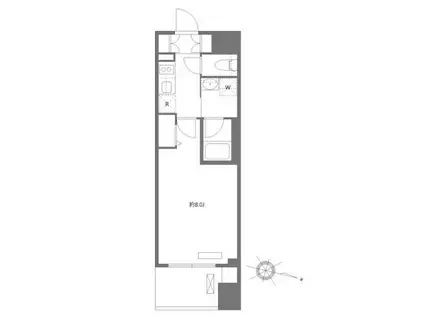 メイクスデザイン新宿(1K/3階)の間取り写真