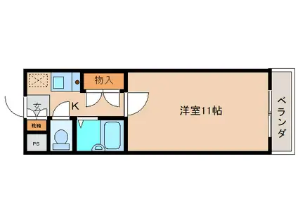 ハイツ清望(1K/1階)の間取り写真