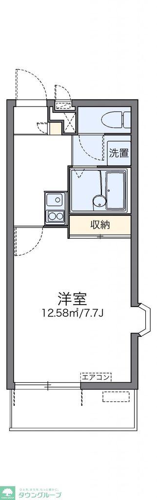 レオパレスカーサドマーニ(1K/3階)の間取り写真