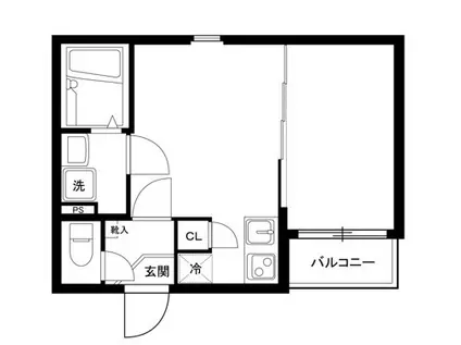 GRANQUAL浅草(1DK/4階)の間取り写真