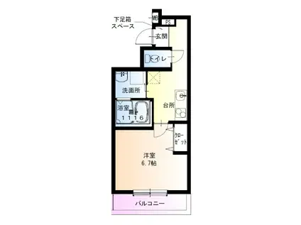 フジパレス千林II番館(1K/1階)の間取り写真