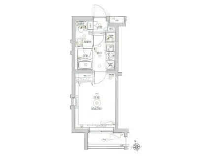LEA MARKS東白楽(1K/4階)の間取り写真
