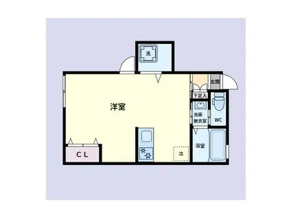 TSUBAKIテラス(ワンルーム/1階)の間取り写真