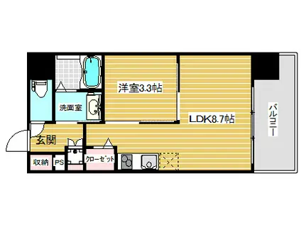 エイチエムレジデンス(1LDK/2階)の間取り写真