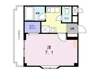メゾンムカイ(1K/2階)の間取り写真