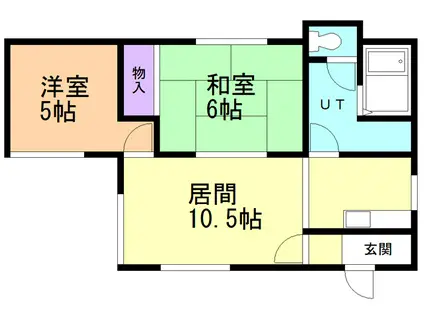 ハイデンス17(2LDK/2階)の間取り写真