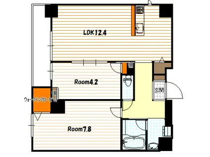 TISSAGE塩小路(2LDK/4階)の間取り写真