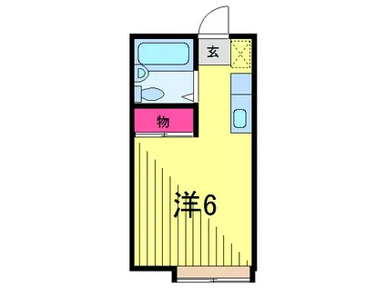 キャピタル東和II(ワンルーム/2階)の間取り写真