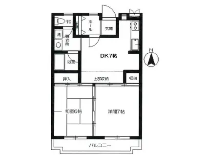 サンモールKS(2DK/1階)の間取り写真