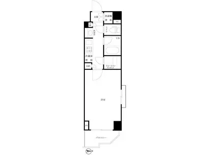 ルーブル桜新町(1K/3階)の間取り写真