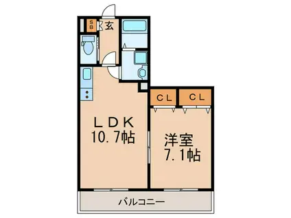 GRACE COURT(1LDK/1階)の間取り写真