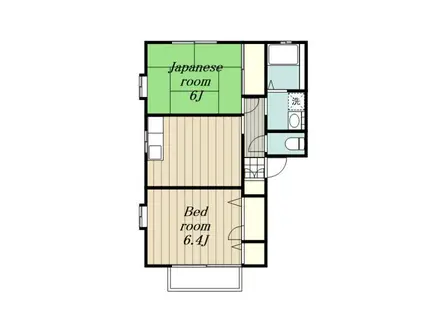 エミグラントA(2DK/2階)の間取り写真