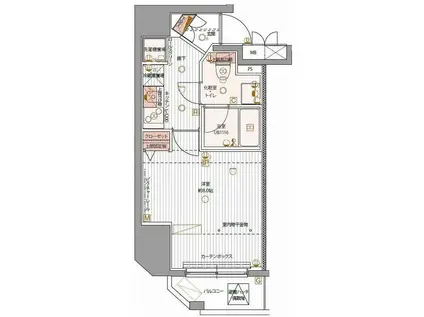 パティーナ上野(1K/7階)の間取り写真