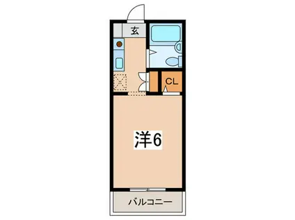 ヴェルデメゾンA(ワンルーム/1階)の間取り写真