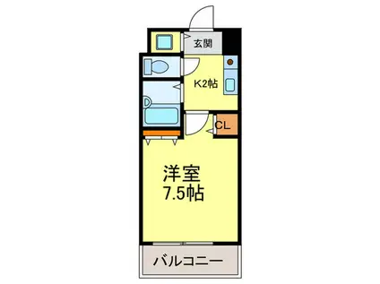 OMK大橋駅前(1K/4階)の間取り写真