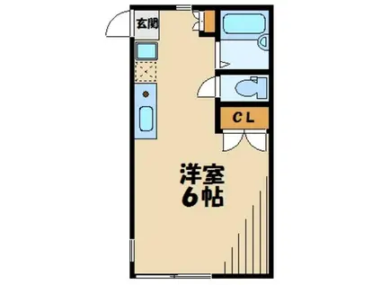 ORANGE PALACE(ワンルーム/2階)の間取り写真