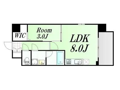 スプランディッドII(1LDK/6階)の間取り写真