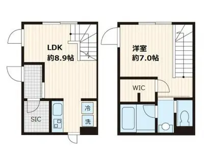フレア本郷(1LDK/4階)の間取り写真