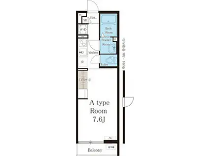 リブリ・アリュールK(1K/3階)の間取り写真