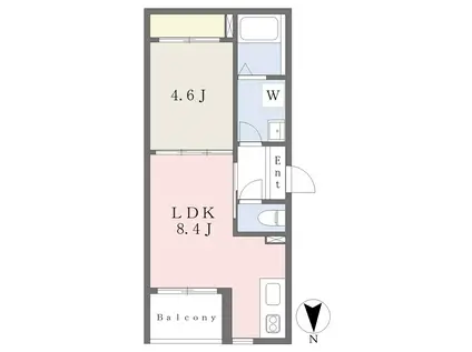 KIRARI長町(1LDK/2階)の間取り写真