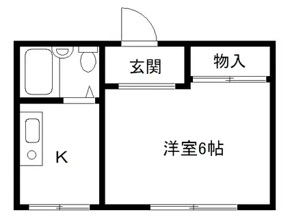 シャルマンコーポイナバ(1K/2階)の間取り写真
