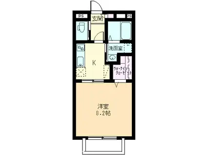 TOKO HOUSE II(1K/2階)の間取り写真