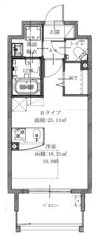 DER GLANZ.Y2比治山(ワンルーム/10階)の間取り写真