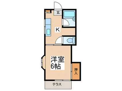 ハウス・T(1K/1階)の間取り写真