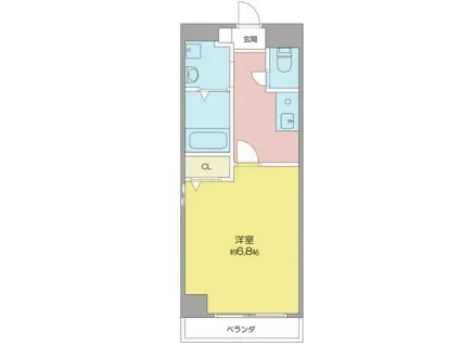 ウィステリア名東(1K/3階)の間取り写真