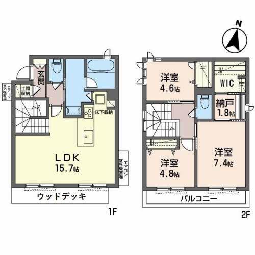 シャーメゾン恵(3SLDK/2階)の間取り写真
