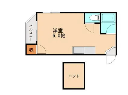 ソフィー21(ワンルーム/2階)の間取り写真