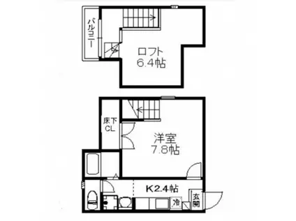 アーバンスクウェア周船寺Ⅰ(1K/1階)の間取り写真