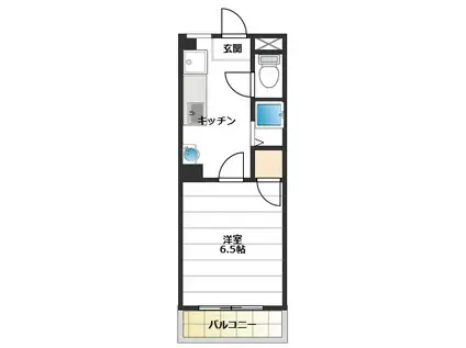 エクセルハイツ(1K/1階)の間取り写真