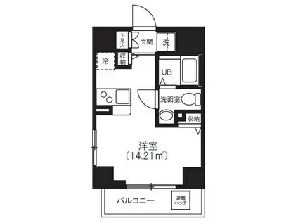 STELLACOTE KITAURAWA(ワンルーム/2階)の間取り写真