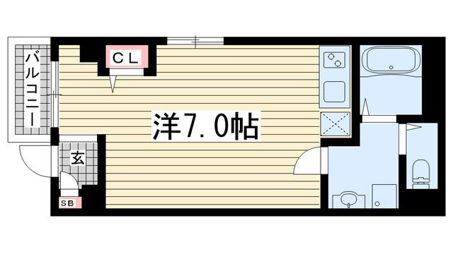 レガーロ雲井(ワンルーム/4階)の間取り写真