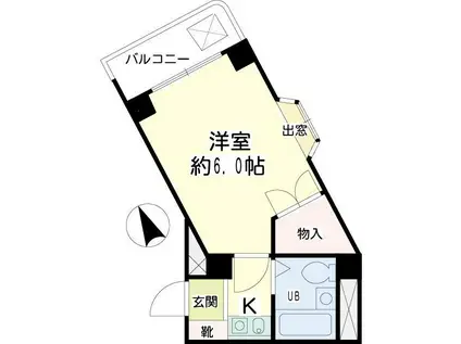 エスパッソ綾瀬(ワンルーム/3階)の間取り写真