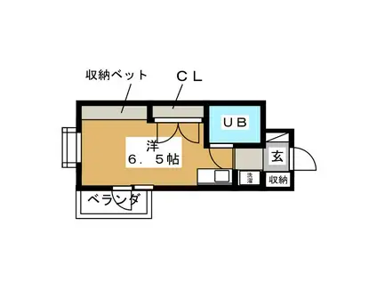 ベルトピア日吉II(ワンルーム/3階)の間取り写真