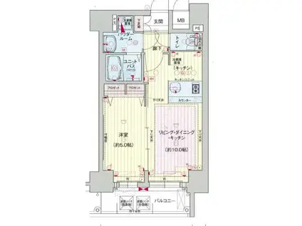 プレサンス丸の内レジデンスIII(1LDK/12階)の間取り写真