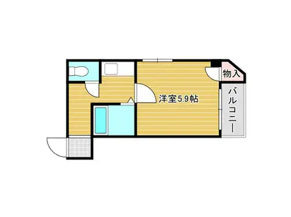 サウスゲート北堀江(1K/8階)の間取り写真