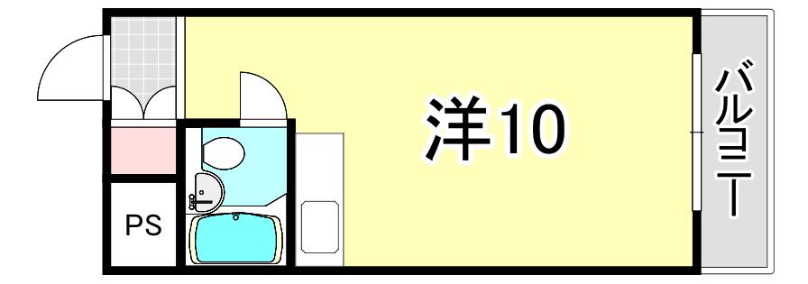 LA VERITA武庫川(ワンルーム/4階)の間取り写真